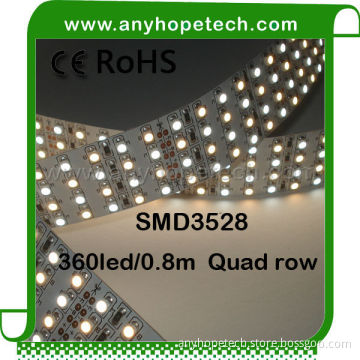 Top quality Bi color 26.4W 3528Smd Quad Row LED Tape Light